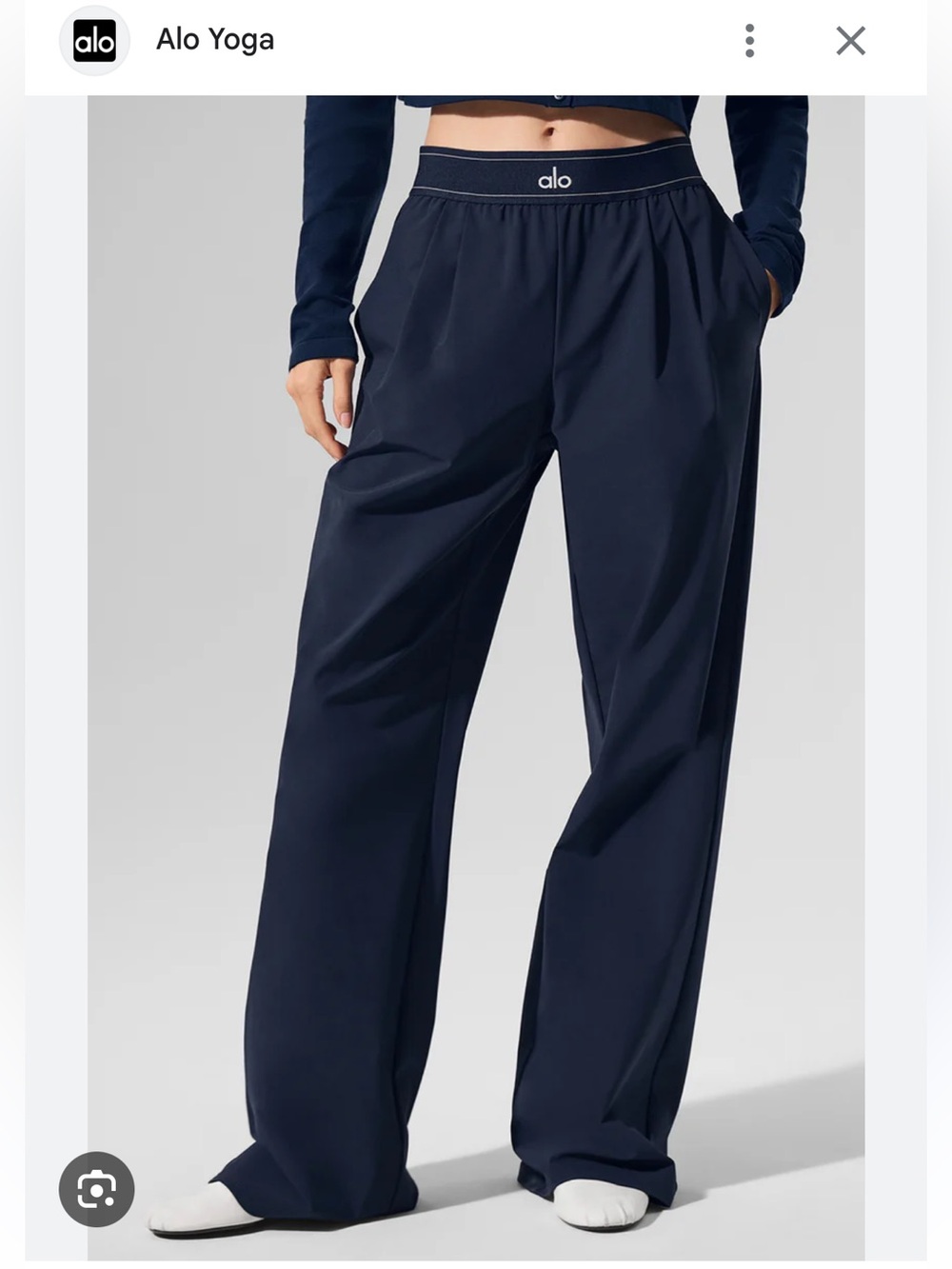 ALO Yoga Suit Up Trouser in Navy regular